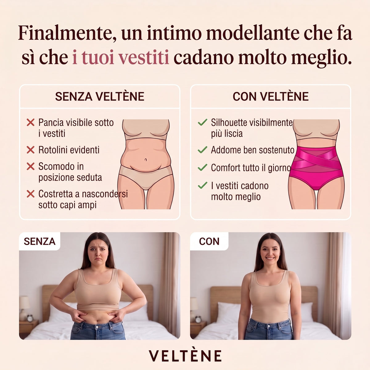 Mutanda modellante a vita alta
