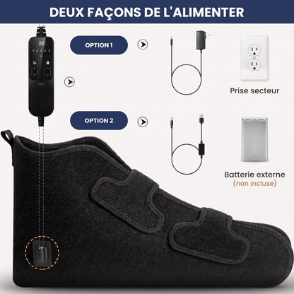 Chausson chauffant à LED lumière rouge