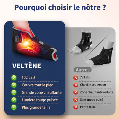 Chausson chauffant à LED lumière rouge