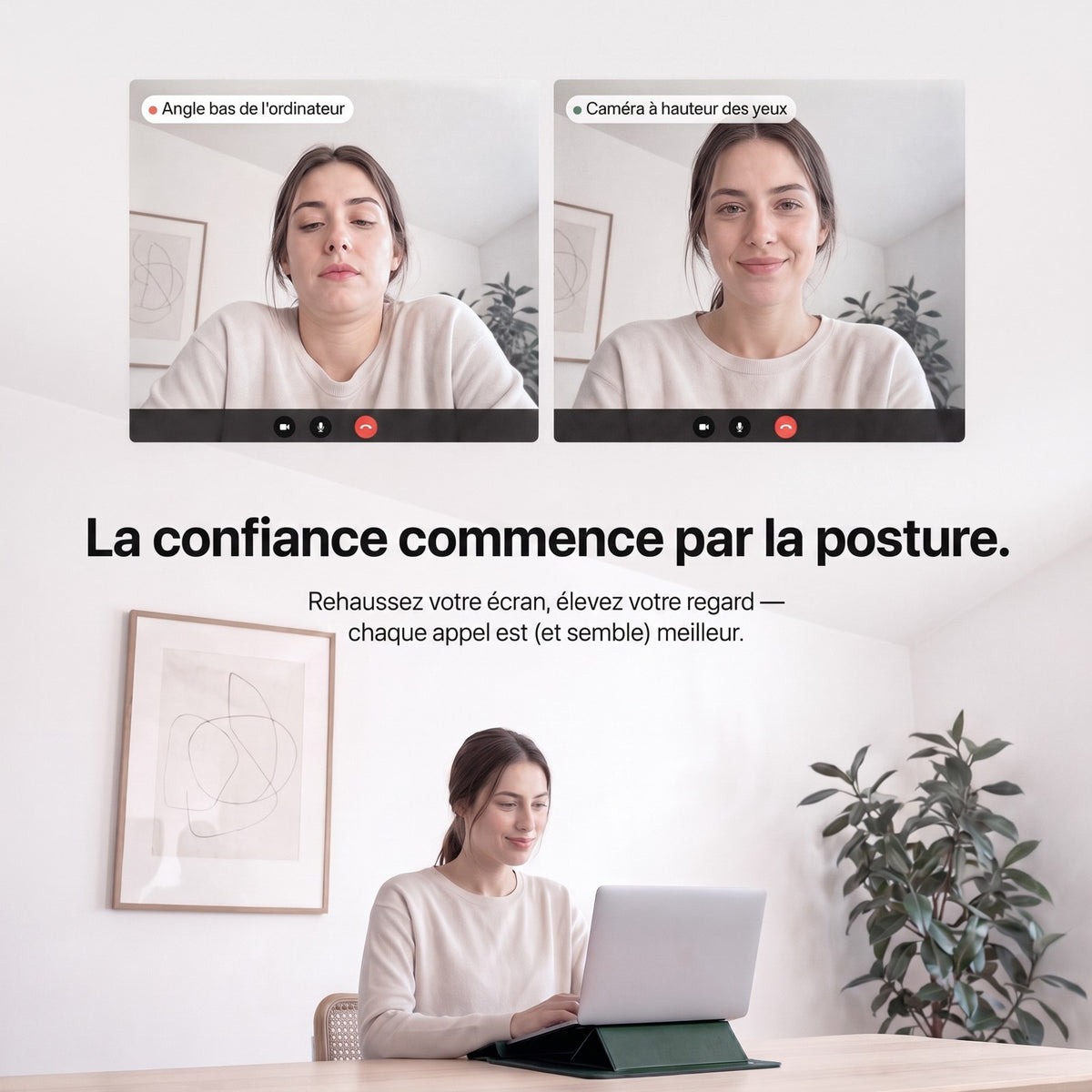 Support ordinateur ergonomique 4 en 1