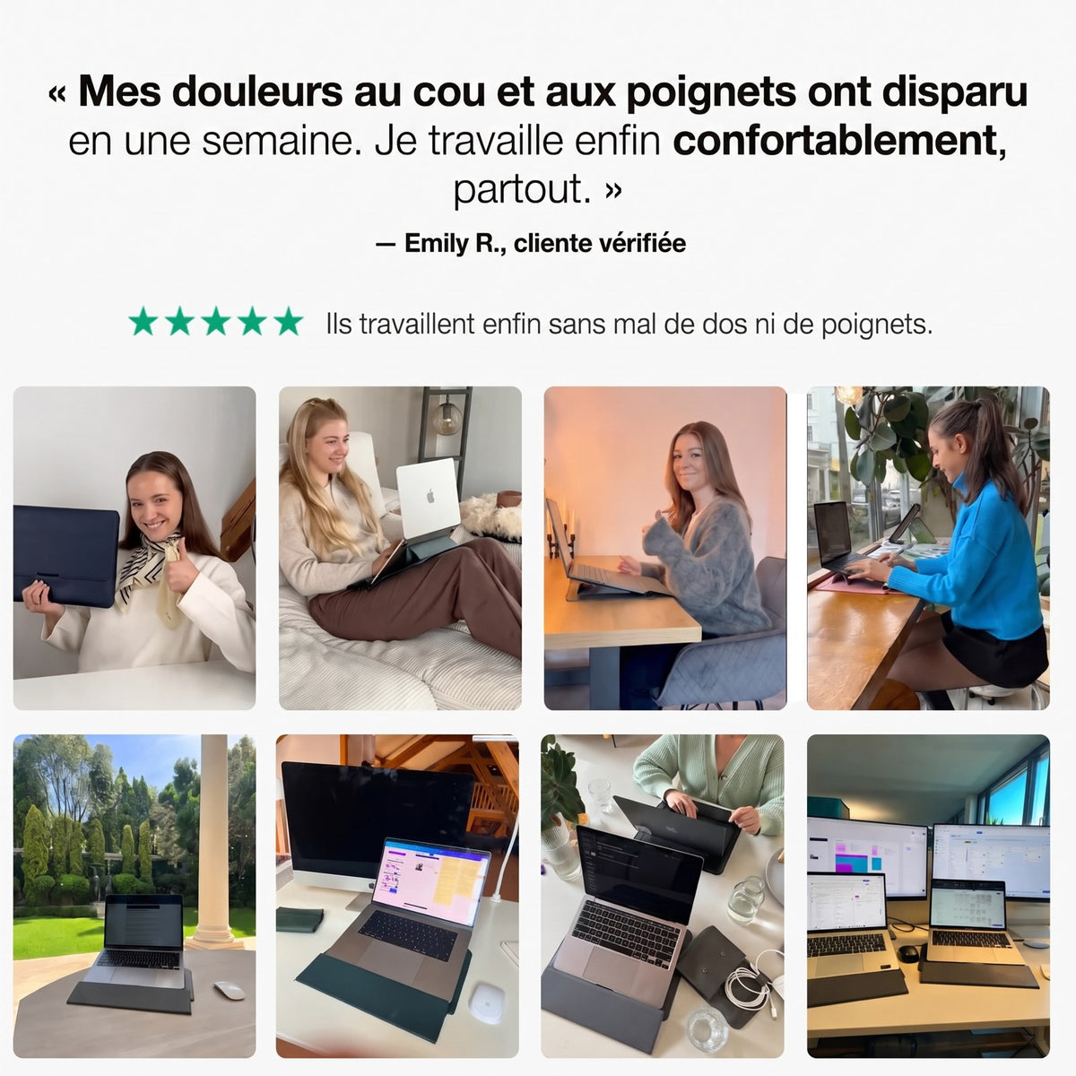 Support ordinateur ergonomique 4 en 1